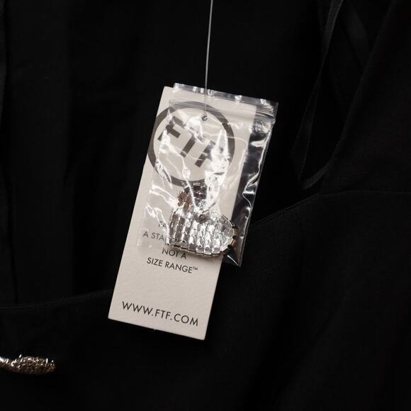 Fashion to Figure Size O (XL) Heart Button Jumpsuit with Waist Cutouts Black - Picture 10 of 16